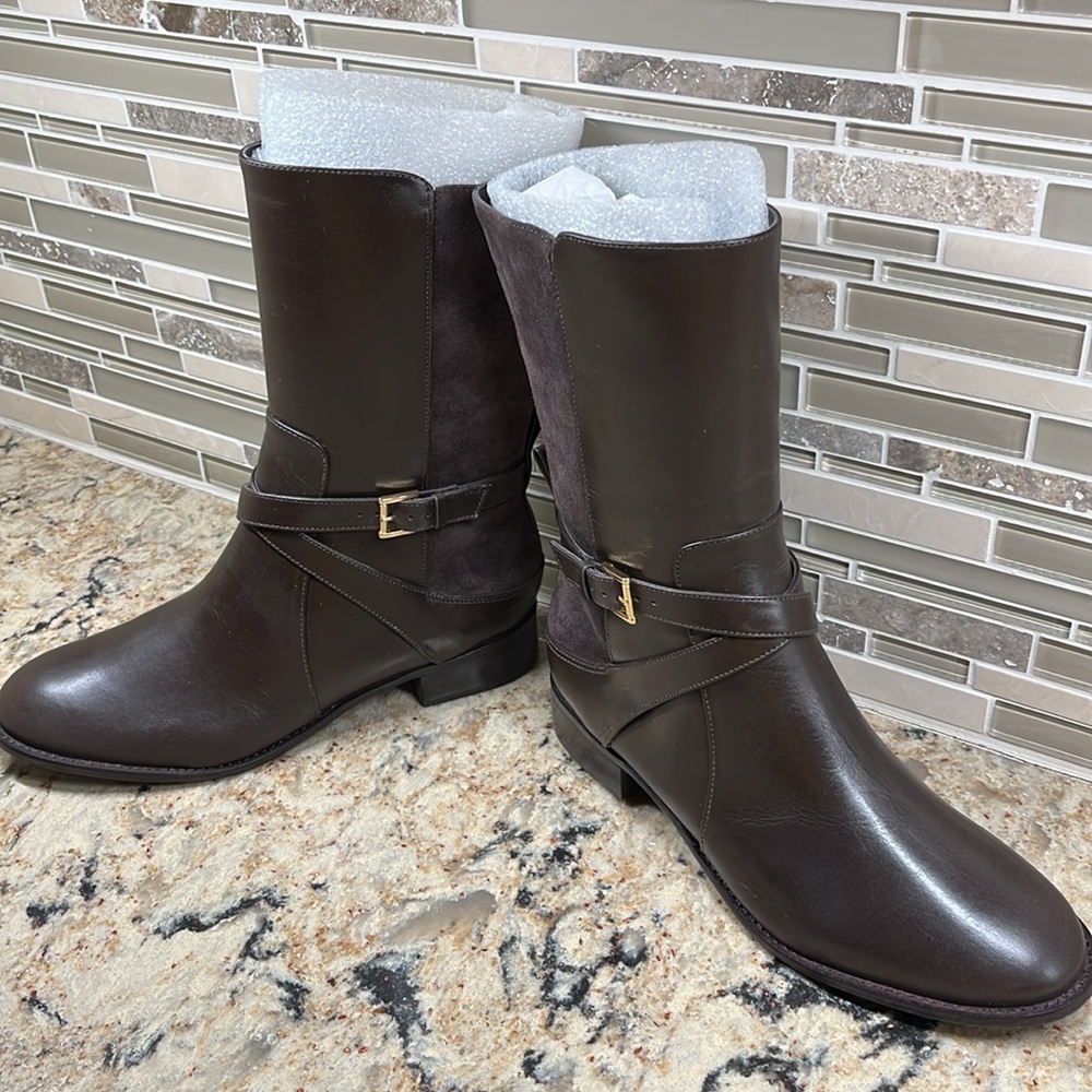 Talbots Dark Walnut Mid-Calf Boot